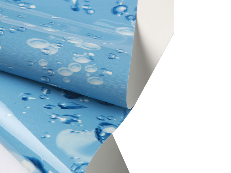 Putih di bagian belakang, langit-langit PVC biru film-18