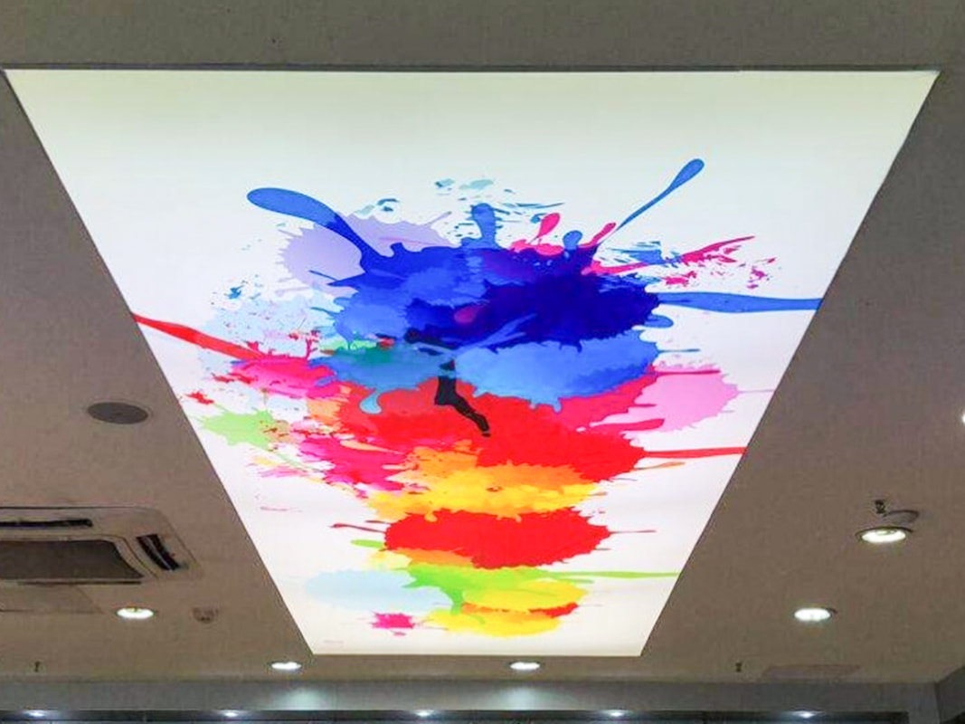 Dicetak Putih PVC Vinyl Stretch Ceiling Film Dicetak Putih PVC Vinyl Stretch Ceiling Film