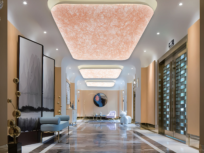 Film lembut langit-langit cetakan seni Film lembut langit-langit cetakan seni